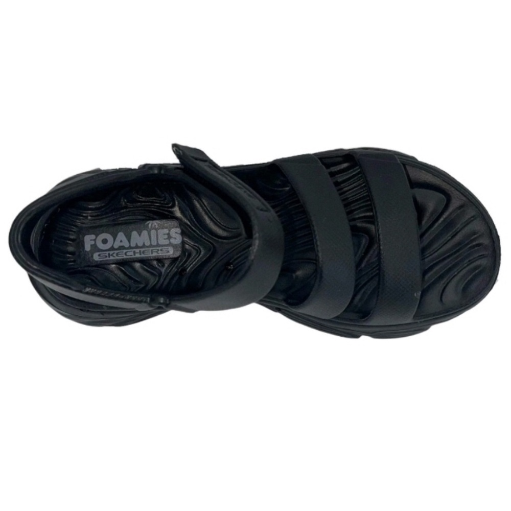 Skechers Women's Max Cushioning Sandal - NEW Black Aura Foamies - Picture 3 of 4